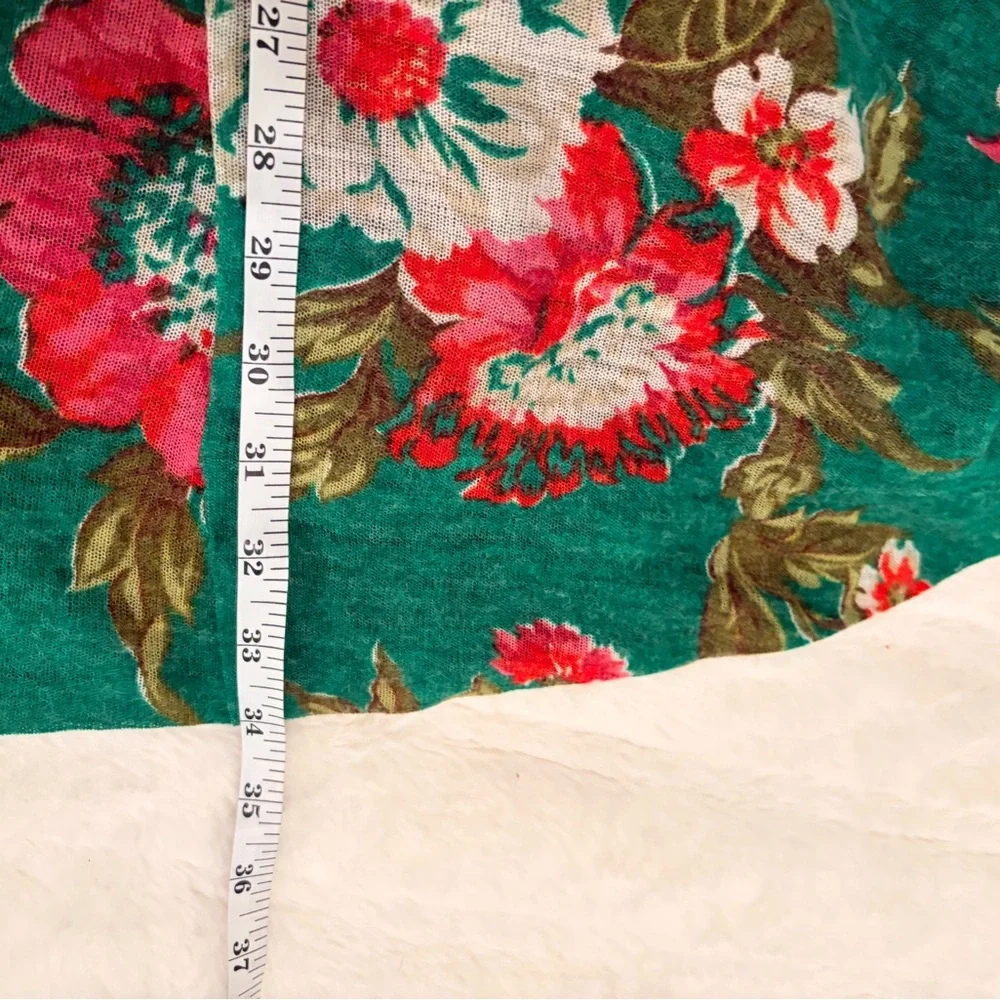 Alberto Makali Green Floral Open-Front Knit Cardigan - Picture 7 of 8
